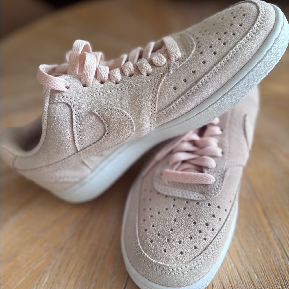 Nike Pink Suede Low-Top Sneakers